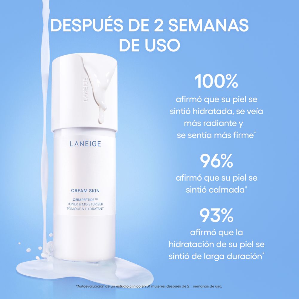 CREAM SKIN TONER & MOISTURIZER WITH CERAMIDES AND PEPTIDES (T&Oacute;NICO E HIDRATANTE PARA LA PIEL)